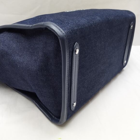 Kate Spade New York Blue Denim Double Handles Tote Bag - Picture 12 of 15